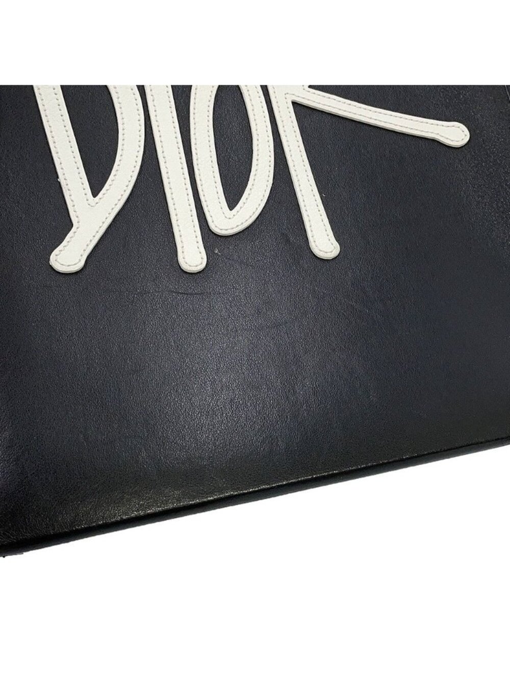 Dior Handbag and Shawn D-dior Mini Tote Leather Black Stussy Collaboration - Picture 7 of 10